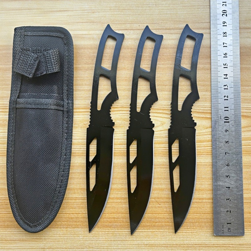 Practice Throwing Knife Set YF096 – 3-Piece, Black Practice Throwing Knife Set YF096 – 3-Piece, Black